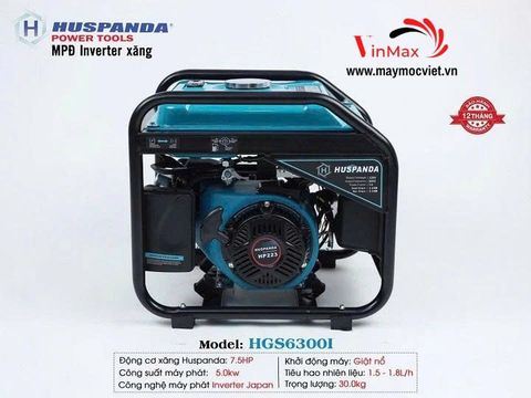 Máy Phát Điện Chạy Xăng Inverter HUSPANDA 5KW HGS6300I