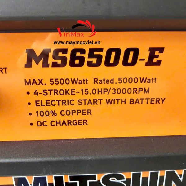 Máy Phát Điện Xăng 5kW Mitsunato MS6500
