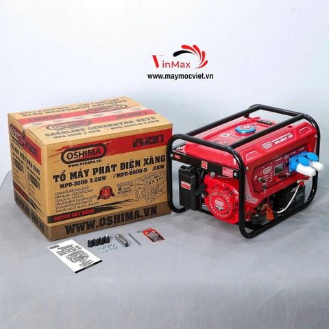Máy Phát Điện Chạy Xăng 5KW Oshima MPD-5000-D Có Đề