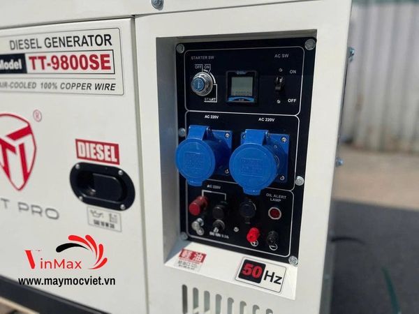 Máy Phát Điện Chạy Dầu 9KW TTPRO TT-9800SE 220V – Máy Phát Điện Cách Âm Công Suất Lớn
