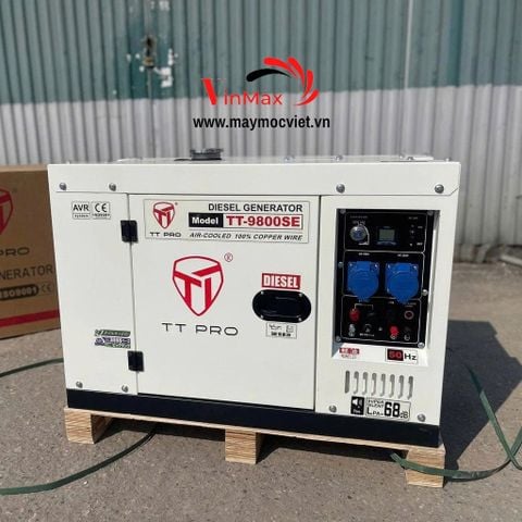 Máy Phát Điện Chạy Dầu 9KW TTPRO TT-9800SE 220V – Máy Phát Điện Cách Âm Công Suất Lớn