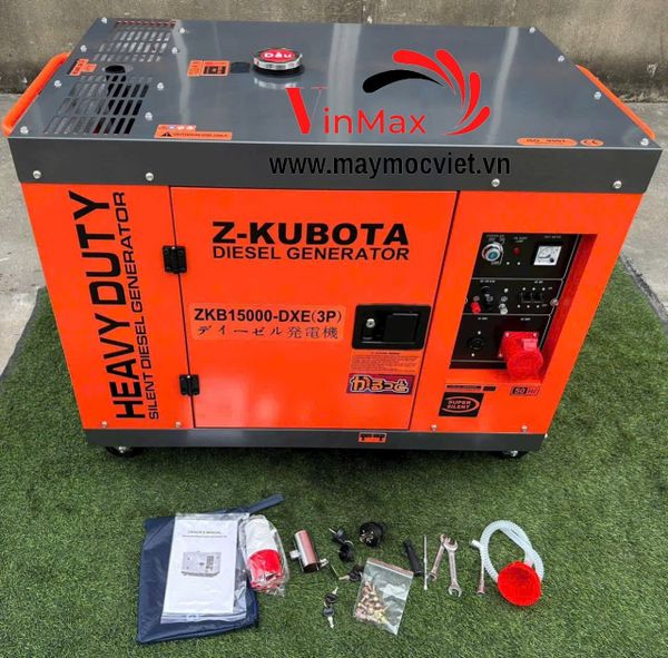 Máy Phát Điện Diesel Chống Ồn Z-KUBOTA ZKB15000-DXE (3 Pha)