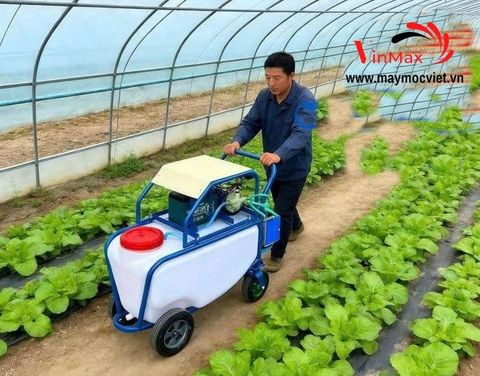 Máy Phun Thuốc Di Động 75 Lít Chạy Ắc Quy Dây Hơi Tự Rút 20m Turbo TB7520
