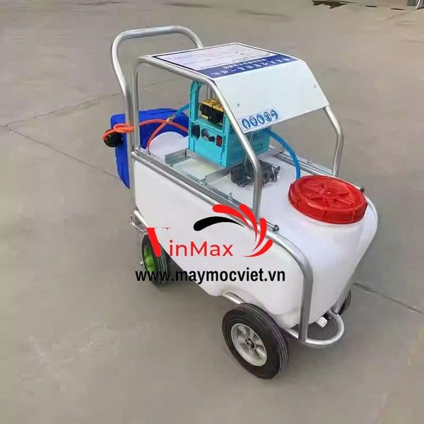 Máy Phun Thuốc Di Động 75 Lít Chạy Ắc Quy Dây Hơi Tự Rút 20m Turbo TB7520