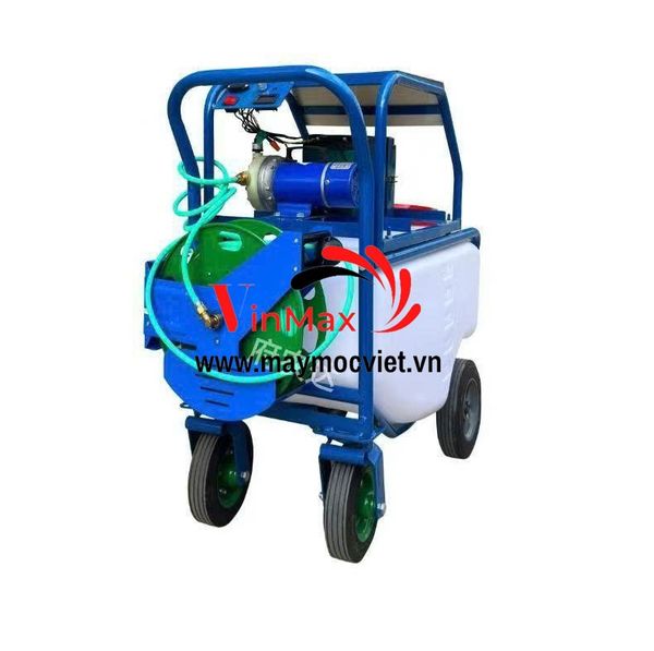 Máy Phun Thuốc Di Động 75 Lít Chạy Ắc Quy Dây Hơi Tự Rút 20m Turbo TB7520