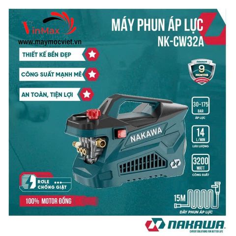 Máy Phun Áp Lực NAKAWA NK-CW32A (Có Chỉnh Áp)