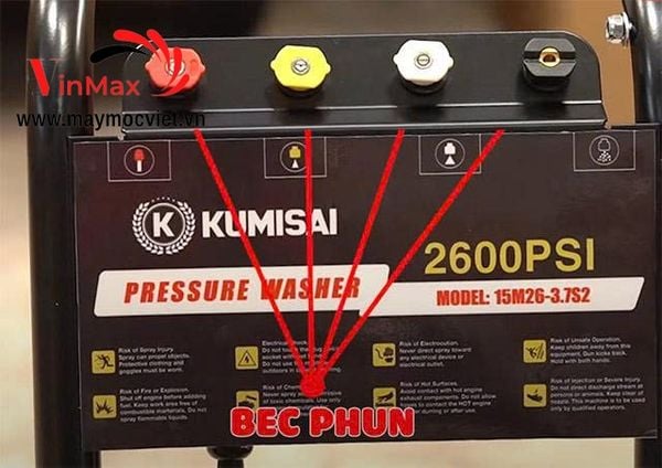 Máy rửa xe Kumisai 15M26-3.7S2 2600PSI