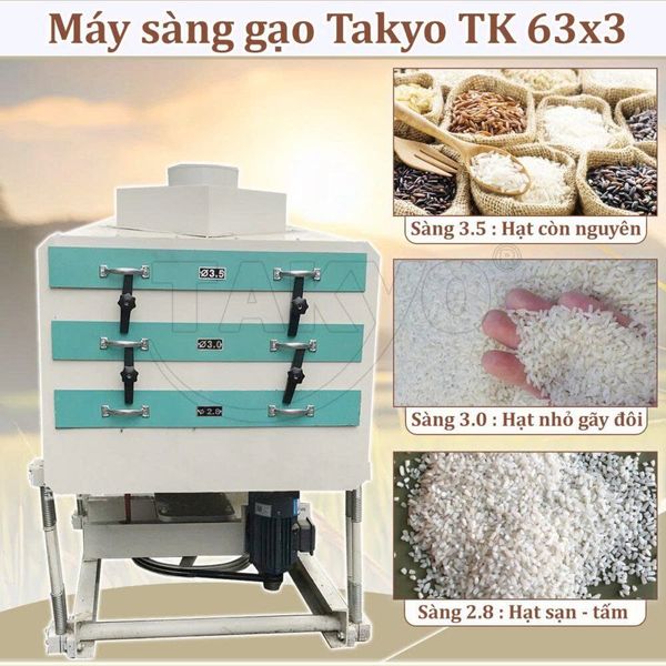 Máy sàng gạo Takyo TK 63×3