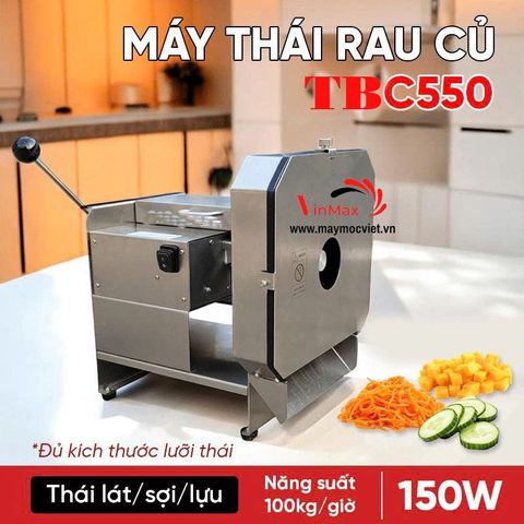 Máy thái rau củ quả đa năng thái sợi, thát lựu, thái lát Turbo TBC550