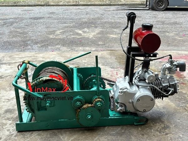Máy Tời kéo vật liệu lên dốc 7.5 Tấn 6 Nhông Cáp 8mm Dài 150 Mét T7500