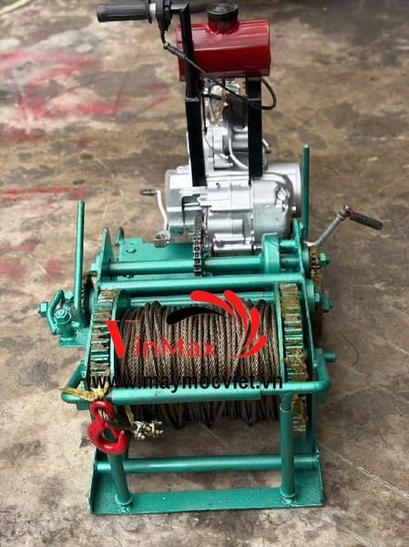 Máy Tời kéo vật liệu lên dốc 7.5 Tấn 6 Nhông Cáp 8mm Dài 150 Mét T7500