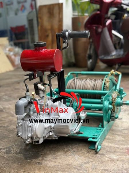 Máy Tời kéo vật liệu lên dốc 7.5 Tấn 6 Nhông Cáp 8mm Dài 150 Mét T7500
