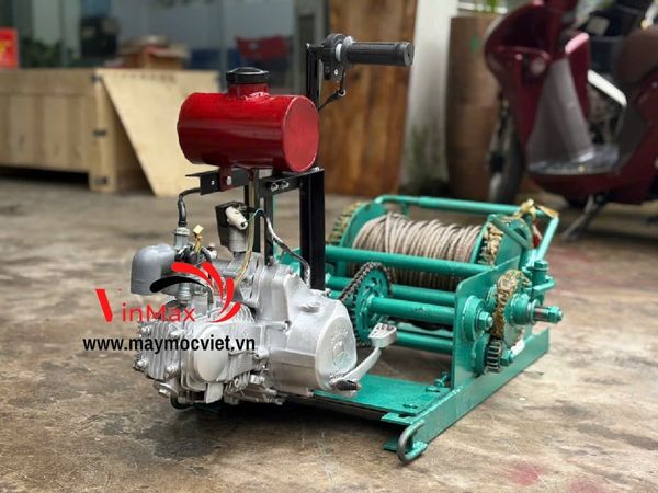 Máy Tời kéo vật liệu lên dốc 7.5 Tấn 6 Nhông Cáp 8mm Dài 150 Mét T7500