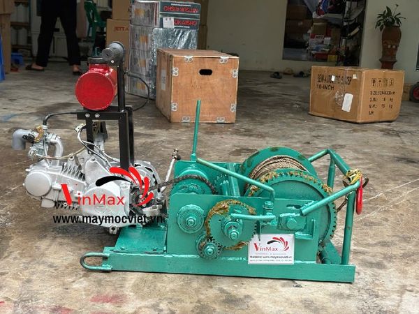 Máy Tời kéo vật liệu lên dốc 7.5 Tấn 6 Nhông Cáp 8mm Dài 150 Mét T7500