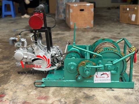 Máy Tời kéo vật liệu lên dốc 7.5 Tấn 6 Nhông Cáp 8mm Dài 150 Mét T7500