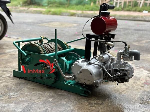 Máy Tời kéo vật liệu lên dốc 7.5 Tấn 6 Nhông Cáp 8mm Dài 150 Mét T7500