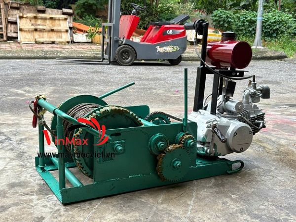 Máy Tời kéo vật liệu lên dốc 7.5 Tấn 6 Nhông Cáp 8mm Dài 150 Mét T7500