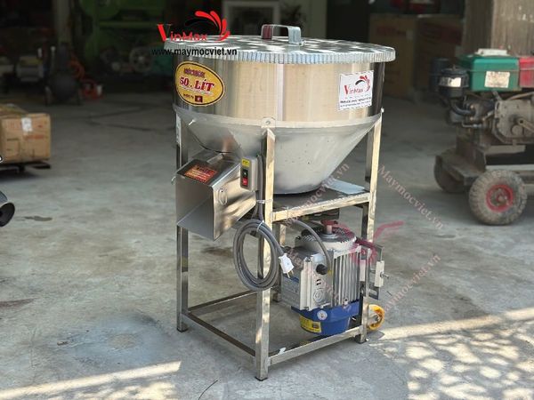 Máy trộn thức ăn chăn nuôi đứng inox 50kg Vinmax TC50