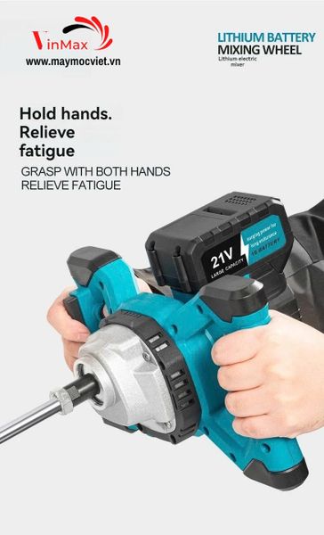 Máy Trộn Sơn, Xi Măng, Bột Trét Tường Mini Dùng Pin Turbo TBS21