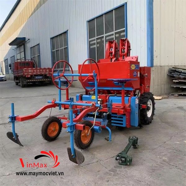 Máy Trồng Khoai Tây, Đào Rãnh, Gieo Hạt, Bón Phân, Che Phủ 2 Hàng Turbo TBK2