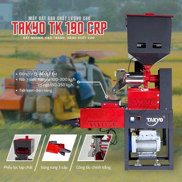 Máy xay xát lúa gạo đa năng TAKYO TK 190 CRP