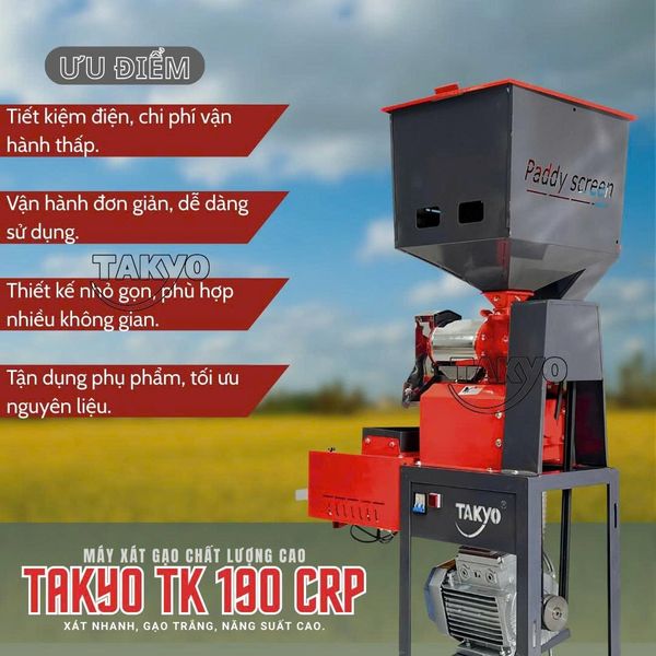 Máy xay xát lúa gạo đa năng TAKYO TK 190 CRP
