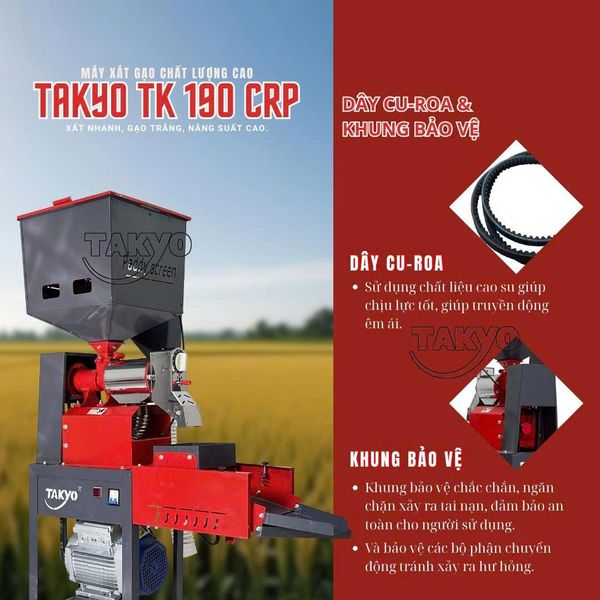 Máy xay xát lúa gạo đa năng TAKYO TK 190 CRP