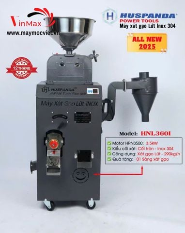 Máy Xát Gạo Lứt Huspanda HNL360I INOX