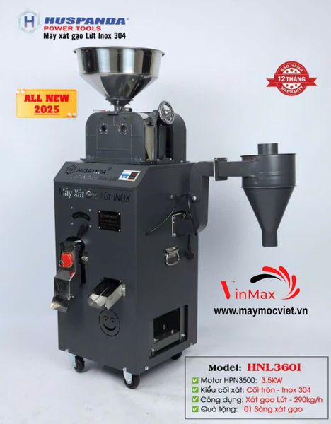 Máy Xát Gạo Lứt Huspanda HNL360I INOX