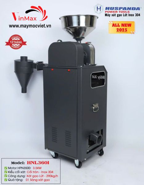 Máy Xát Gạo Lứt Huspanda HNL360I INOX
