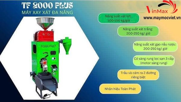 Máy Xay Xát 2 Chức Năng Toàn Phát TF2000Plus