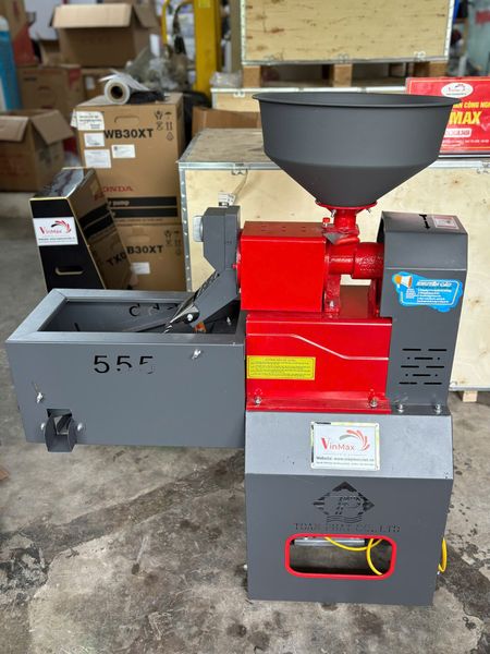 Máy Xát Gạo, Vỡ Hạt Mini Toàn Phát TF555S Có Hộp Lọc Sạn