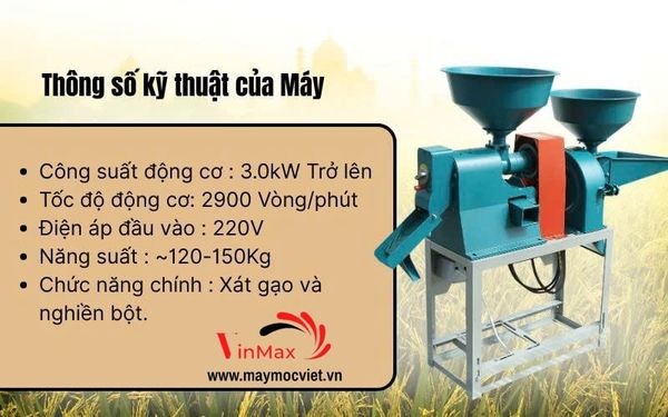 Máy Xát Gạo  Toàn Phát 2 Tác Dụng TF555 Smart
