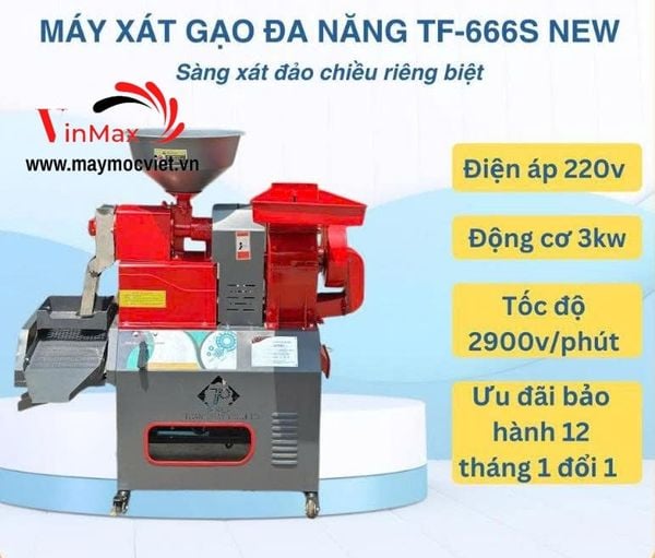 Máy Xát Gạo Mini Gia Đình Toàn Phát TF666S