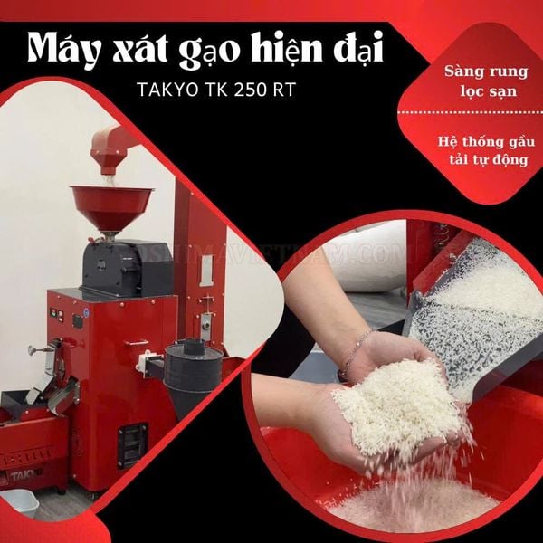 Máy xát gạo trắng, gạo lứt Takyo TK250RPT