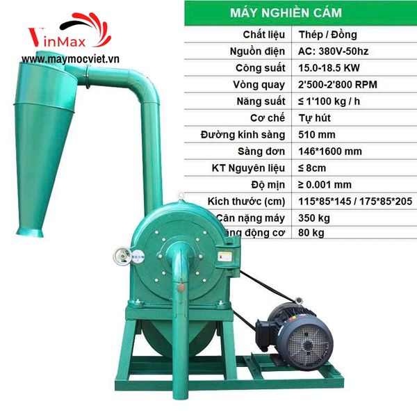 Máy nghiền thức ăn cho Gia súc, Gia cầm, Cá Turbo TBX45