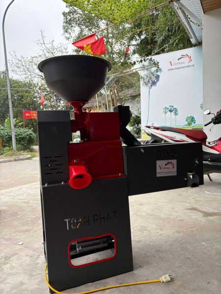 Máy Xay Xát Gạo Mini Hộp Lọc Sàng Rung TF555