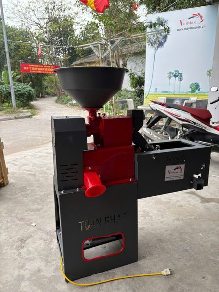 Máy Xay Xát Gạo Mini Hộp Lọc Sàng Rung TF555