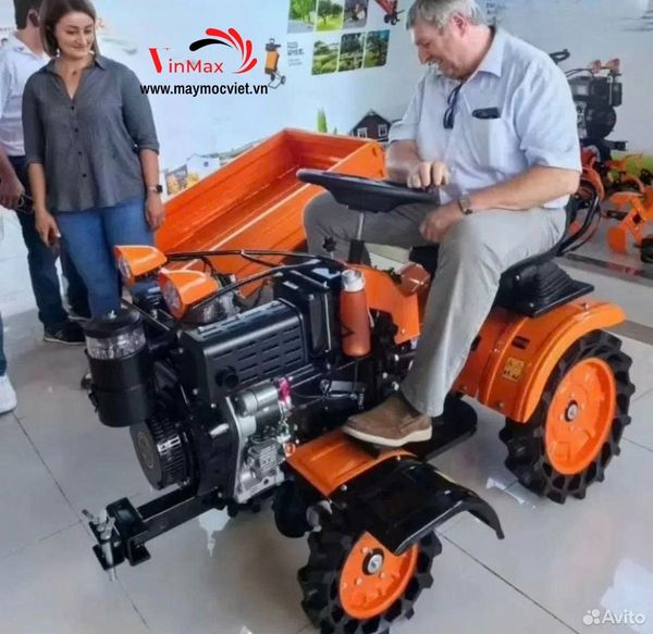 Máy cày ngồi lái 4 bánh chạy dầu Turbo TBD195