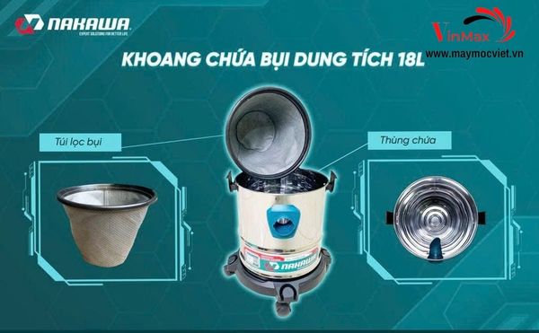 Máy Hút Bụi Công Nghiệp NAKAWA NK-VC1718 1700W