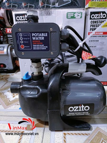 Máy bơm nước điều áp OZITO CPPAS-800, áp suất ổn định, đẩy cao 40m