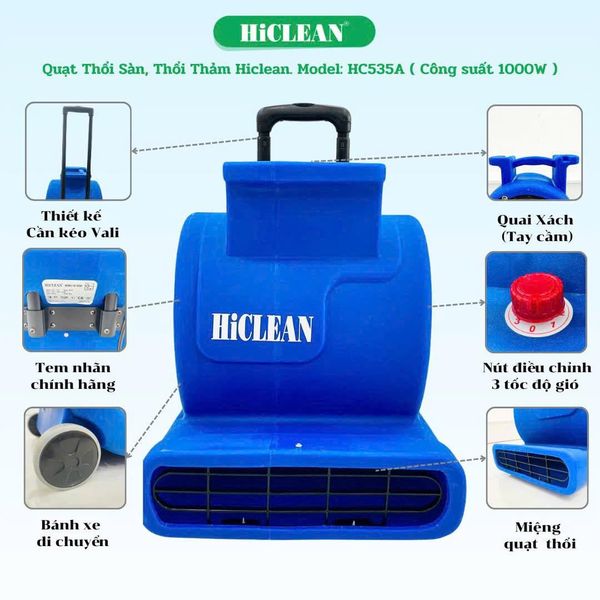 Quạt thổi thảm HiClean HC535A
