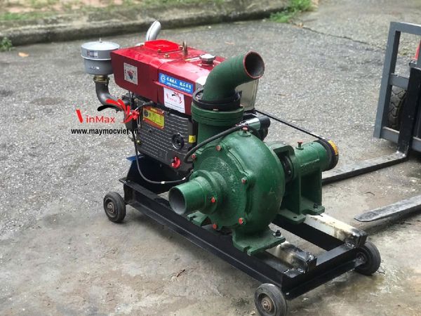 Máy Hút Cát Sên 100 Buồng 40 Cánh Gang Đầu Nổ D24 Đề Điện B10024