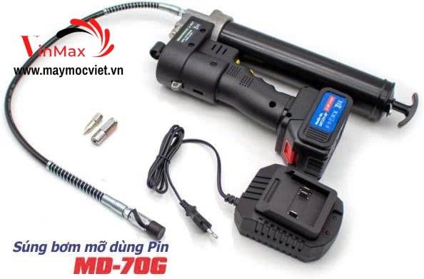 Máy Bơm Mỡ Cầm Tay Dùng Pin TOPMAX MD-70G