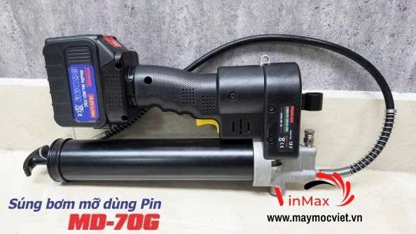 Máy Bơm Mỡ Cầm Tay Dùng Pin TOPMAX MD-70G