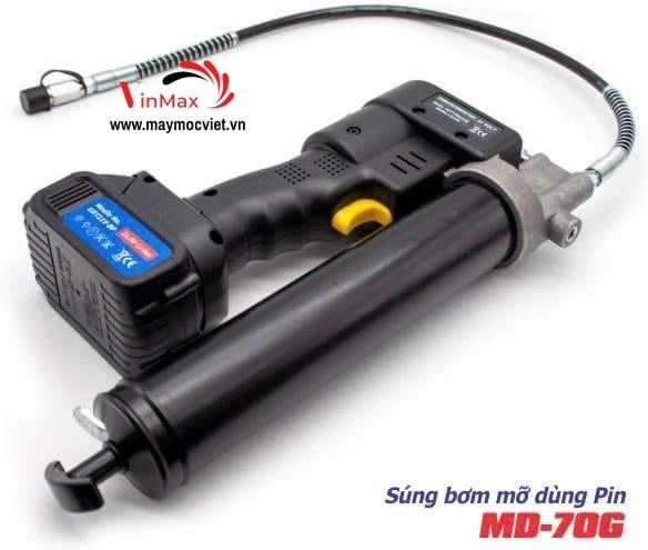 Máy Bơm Mỡ Cầm Tay Dùng Pin TOPMAX MD-70G