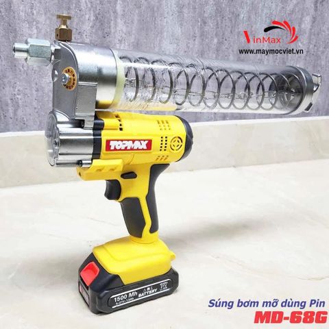 Súng bơm mỡ cầm tay dùng Pin TOPMAX MD-68G