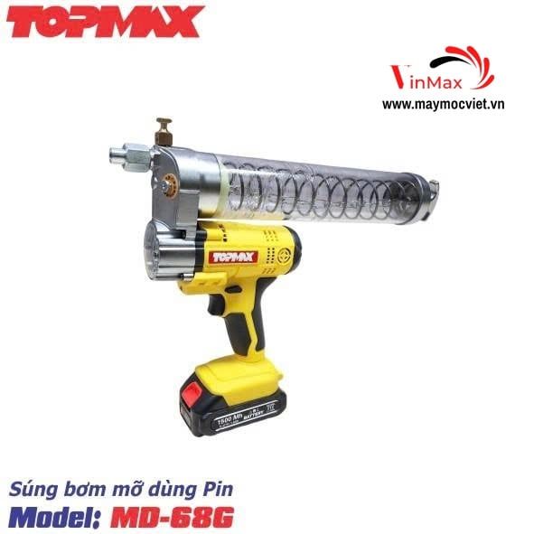 Súng bơm mỡ cầm tay dùng Pin TOPMAX MD-68G