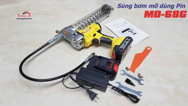Súng bơm mỡ cầm tay dùng Pin TOPMAX MD-68G
