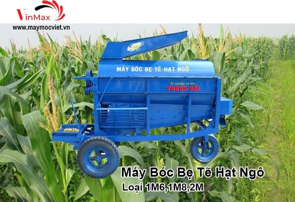 Máy bóc ngô cả áo ngồi lái đầu nổ D24 đề điện Turbo TBTN24